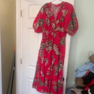 Vibrant Floral Maxi Dress in Pink